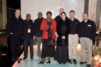 The Scan team with the trophy.