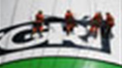 Silhouetted against the skyline