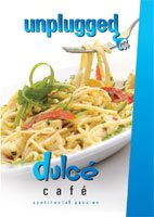 Alighting dark dining with unplugged menu