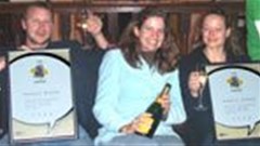 TJDR copywriter James Cloete, Street Pole Ads sales manager Karen Mittermayer and TJDR art director Dana Cohen.