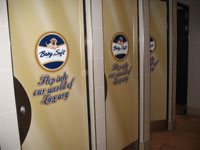 Wrapping up loo cubicles