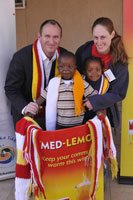 Craig Doré - Med-Lemon (GSK), Amanda Blankfield - MaAfrika Tikkun, Koketso Ramonwana and Karabo Molwantwa of Kopanong Creche.
