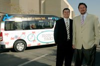 In-taxi TV shuttles transport ad industry party animals