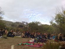 Taxi Violence fans dance up a sand storm