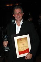 Chris Creed, Managing Director Vector Logistics proudly displays the Famous Brands Award for runner-up Supplier of the Year. Vector Logistics also won the award for best Distributor of the Year.