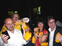 The TBWA team proudly showing off their pencils of the evening
