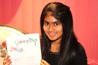 Nikisha Lalloo with her winning doodle