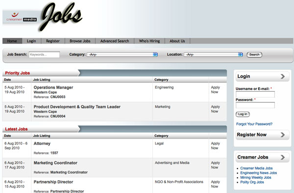 Creamer Media, Jobs.co.za in partnership