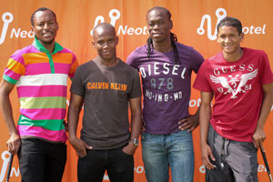 Katlego Mashego, Gerald Sibeko, Reneliwe Letsholonyane and Daine Klate