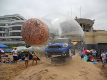 Mini in a Bottle on Ballito beach