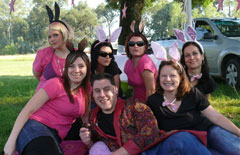 The Mahareng Bunnies and their Hugh Hefner, Mr. Armand Potgieter added some colour to this year’s Shoprite Checkers Chip for Charity. They presented a waterhole on the 3rd at the Bloemfontein Golf Club.