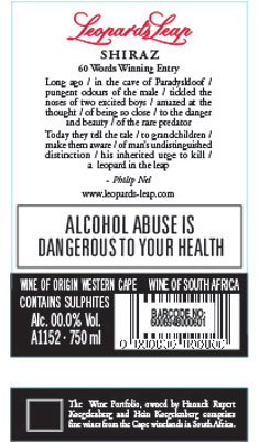 Short story winners for wine label