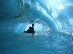 Anyone for a trip - with some sliding thrown in - down an ice tunnel?