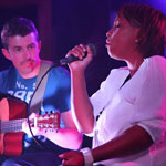 Auriol Hayes and Michael Bester performing at the launch of the Mad Network at Cool Runnings in Fourways on Saturday night.