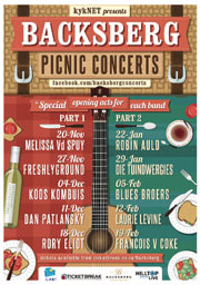 Backsberg Picnic Concerts to feature top acts and mystery guests