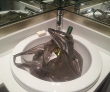 Classy make-shift ice bucket.