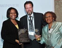 Deputy minister of Health, Dr Gwen Malegwale Ramokgopa, Peter Johansson and director general of the National Department of Health, Malebona Matsoso