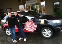 Founder and creative director of Cooked in Africa Films, Justin Bonello with Xavier Gobille, managing director of Renault SA