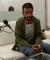 John Vlismas in the 2oceansVibe Radio Melrose Arch studio in Johannesburg.