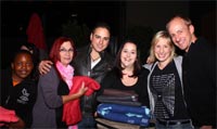Thabo Johnson, Gail Johnson (founder and director of Nkosi’s Haven), Anton Gillis (Protea Hotel Fire & Ice! Melrose Arch general manager), Jodene Shaer, Sam Cowen and Greg Arthur