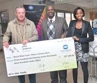 Konica Minolta SA hands over third cheque to World Wide Fund