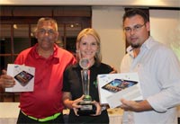 Dan van Zyl and Eddie van Aswegen from Ad Outpost with AMASA's Michelle Randall