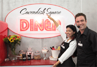 Natalie Becker cooking with Mugg & Bean.