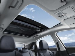 The sunroof adds to the sense of space in the living quarters.