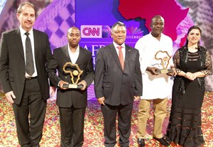 L to R: Multichoice Africa CEO, Nico Meyer; Tom Mboya, Citizen TV-Kenya; Zambian Foreign Affairs Minister, Given Lubinda; Evanson Nyaga, Citizen TV-Kenya and senior vice president for CNN Worldwide, Parisa Khosravi.