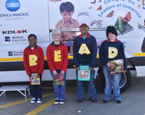 Edu-Care Foundation receives mobile library from Konica Minolta
