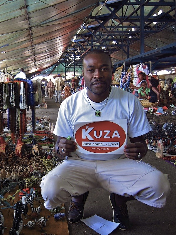 Kuza customer, Maasai Market, Nairobi