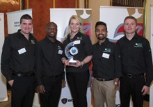 TFD Network Africa receiving the prize (L-R): Adam Kelly, Carlos Masha, Adele Henn, Anish Nana, Justin Kerslake
