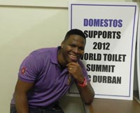 Lloyd Cele works with South African Toilet Organisation