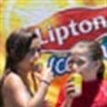 Lipton's floating vending machine attracts bathers