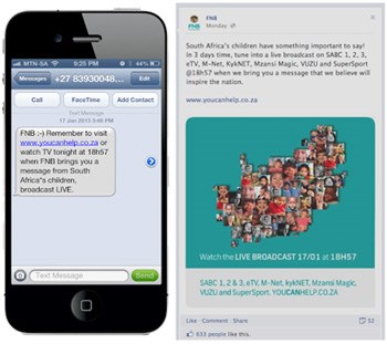 Some views on the FNB 'You Can Help' campaign
