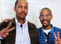 Simphiwe Peter (left) and Welcome Witbooi, two ex-inmates who have joined the training staff of Sonke. (Images: Sonke Gender Justice)