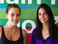 Madison Milward and Gina Yuter... in the deep end.