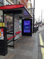 London bus shelter