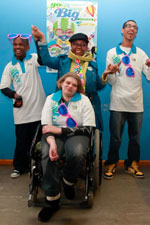 Shado Twala at a Casual Day beneficiary workshop