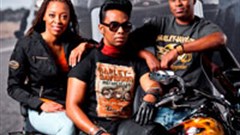 L to R: Angie Khumalo, David Tlale and DJ Fistaz Mixwell