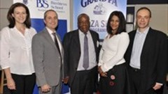 L - R: Liezel Bygate – Marketing Director, GSK / Dave Thomas – GM: GSK / Dr Thami Mazwai – WBS Executive in Residence / Chimene Chetty – Director, Centre for Entrepreneurship / Dr Adam Gordon – Acting Head of School.
