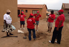 Avis plants trees in Tembisa