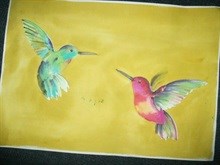 The original watercolour from Republic Umbrella that was used as the mock-up for the Woolworths scatter cushion.