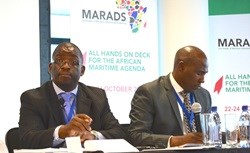 L to R: CEO Tsietsi Mokhele and COO Sobantu Tiyali - Chairing the Heads of Maritime Administration Conference