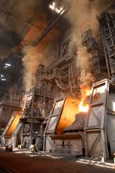 Increased steel production has boosted ArcelorMittal SA's performance. Image: