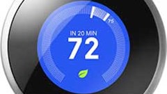 The Nest 'smart' thermostat can be controlled via cellphone and learns a user's personal preferences. Image: