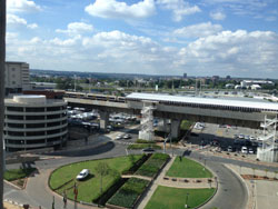 The view is not perhaps the greatest, but you are close to the airport - but it's still quiet.