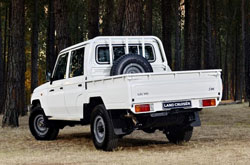 Good load-carrying ability, good power unit, and rugged construction make the Toyota Land Cruiser the vehicle of choice for tough tasks well away from the city lights.