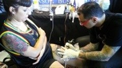 Filling in the lines at the Cape Tattoo Expo