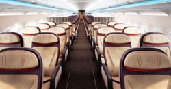 Interior of the A320, economy class. (Image: